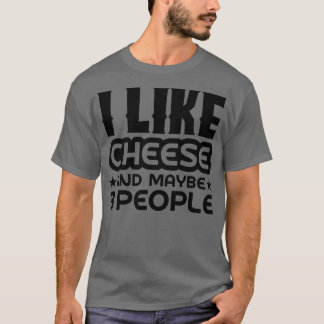 T-shirt J'aime le fromage et peut-être 3 personnes
