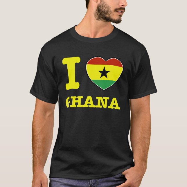 T-shirt J'aime le Ghana (Devant)