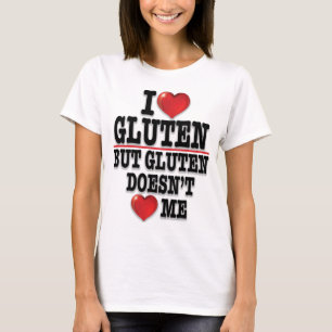 T-shirt J'aime le gluten, mais le gluten ne m'aime pas (lu