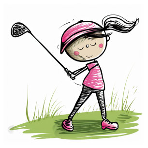 T-shirt "J'AIME LE GOLF !" Amusants, Tee - shirt de dessin
