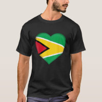 J'aime le Guyana Vêtement avec cœur du drapeau gu