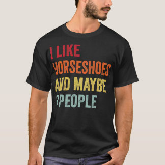 T-shirt J'Aime Le Horseshoe Peut-Être 3 Personnes