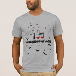 T-shirt J'aime le jazz de champignon