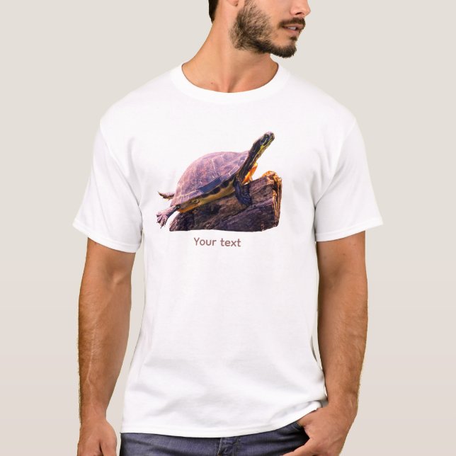 T-shirt J'Aime le jour ensoleillé, le soleil de la tortue (Devant)