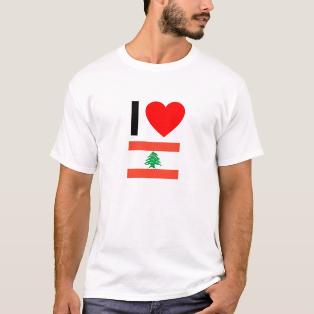 T-shirt j'aime le liban (Devant)