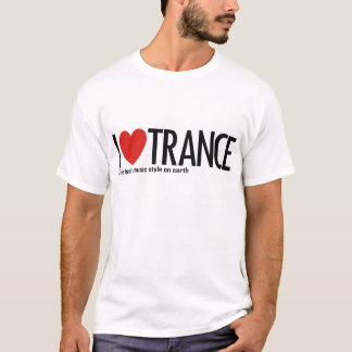 T-shirt J'aime le logo de musique de transe
