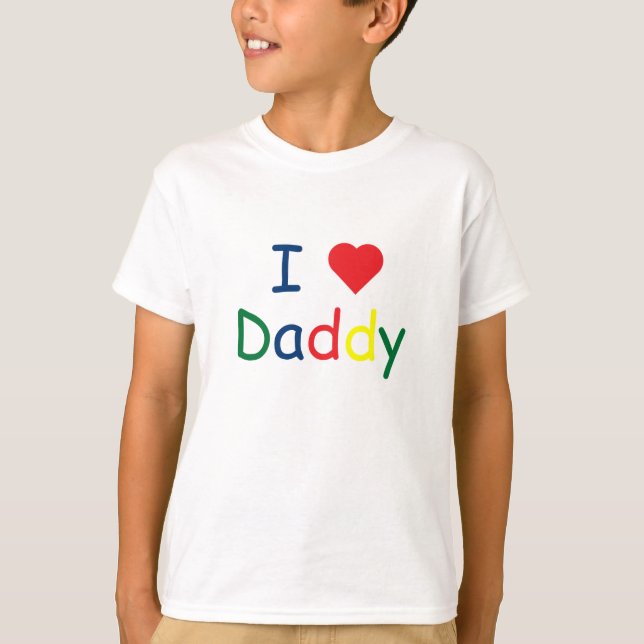 T-shirt J'aime le papa (Devant)