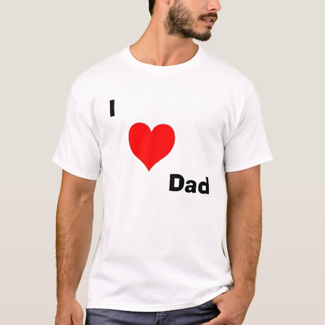 T-shirt J'aime le papa (Devant)