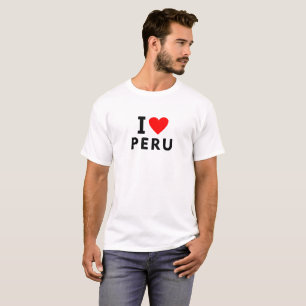 T-shirt J'aime le pays du Pérou comme le tourisme de