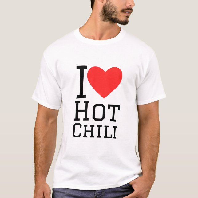 T-shirt J'aime le piment chaud (Devant)