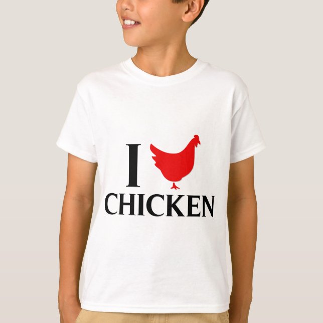 T-shirt J'aime le poulet (Devant)