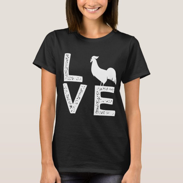 T-shirt J'aime le poulet (Devant)
