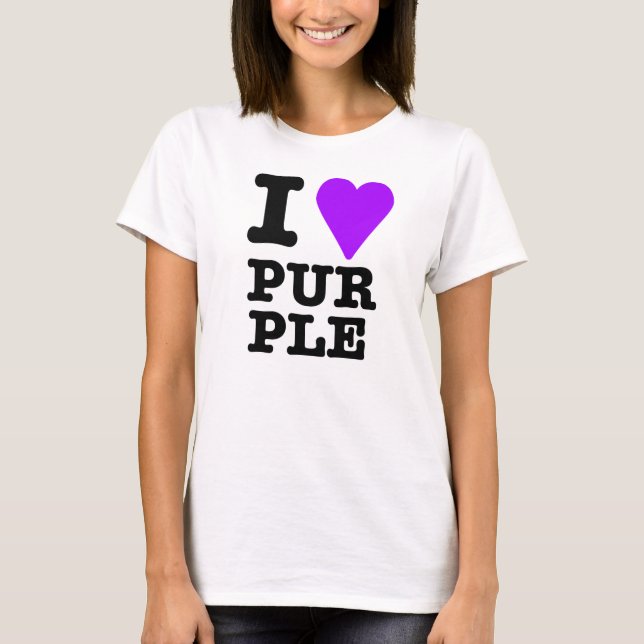 T-shirt J'aime le pourpre (Devant)
