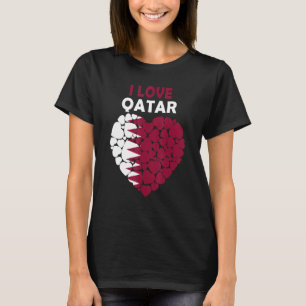 T-shirt J'Aime Le Qatar Fier D'Être Le Drapeau Du Qatar Qa