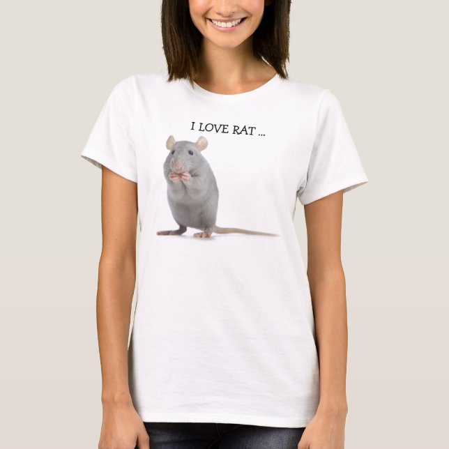 T-SHIRT J'AIME LE RAT (Devant)