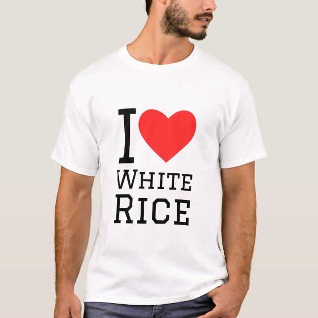 T-shirt J'aime le riz blanc (Devant)