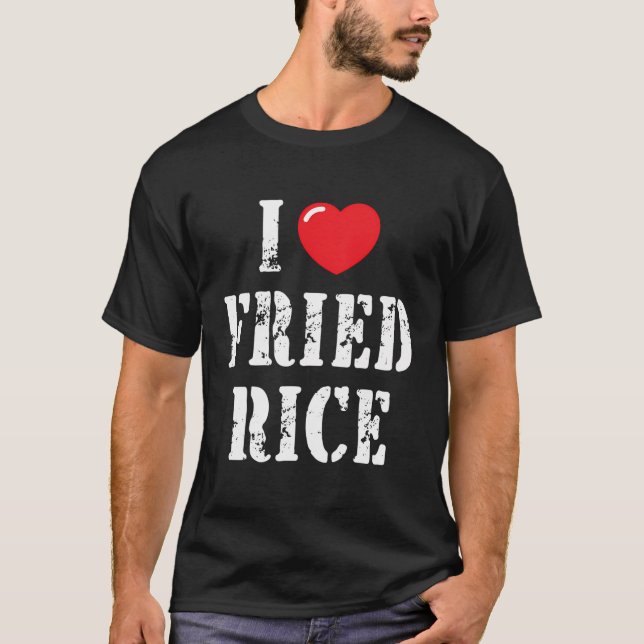T-shirt J'Aime Le Riz Frit Pour Le Louvain De Riz Frit (Devant)
