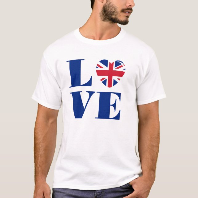 T-shirt J'aime le Royaume-Uni (Devant)