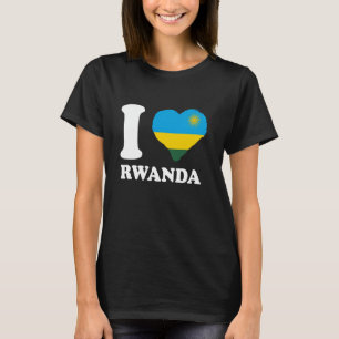 T-shirt J'aime le Rwanda Fierté rwandaise Drapeau rwandais