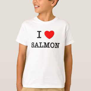 T-shirt J'aime le SAUMON (la nourriture)