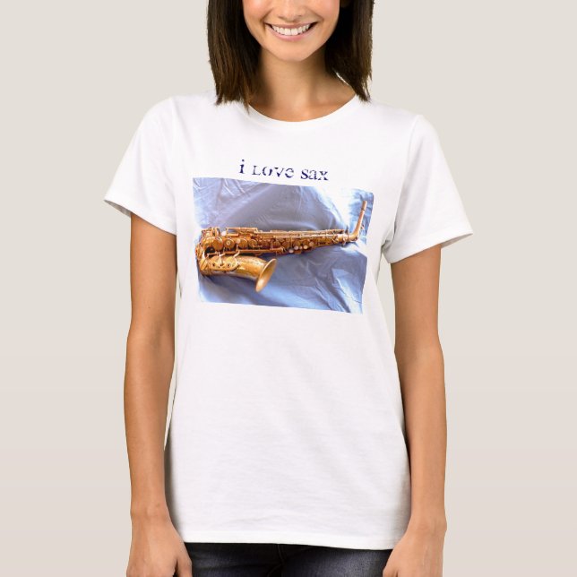 T-shirt J'aime le saxo (l'ophone) (Devant)