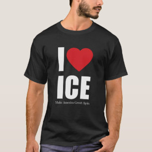 T-shirt J'aime le Tee ICE Patriotique Contrôle de l'Immigr