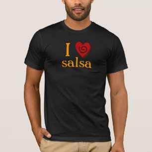 T-shirt J'aime le tee - shirt de danse de coeur de remous
