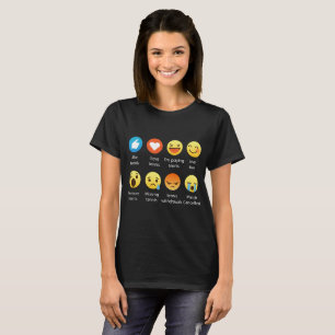 T-shirt J'aime le tee - shirt de graphique d'émoticône