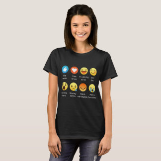 T-shirt J'aime le tee - shirt de graphique d'émoticône
