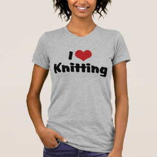 T-shirt J'aime le tricot au cœur