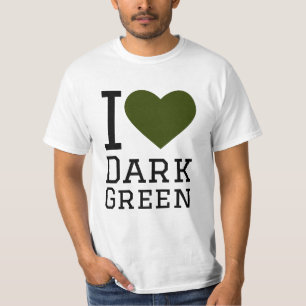 T-shirt J'aime le vert foncé