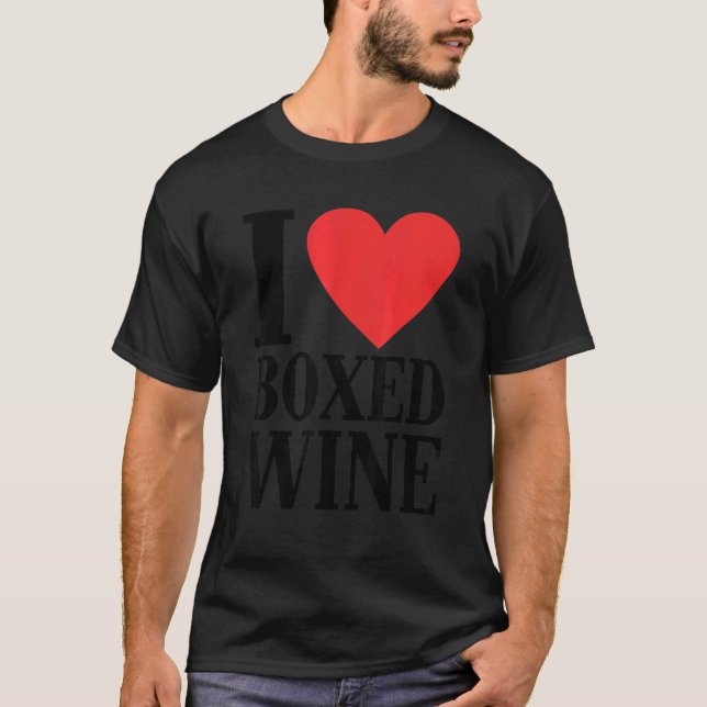 T-shirt J'Aime Le Vin En Boite Vin Bon Marché (Devant)