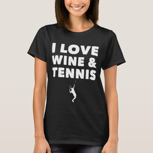 T-shirt J'aime le vin et le tennis (Devant)