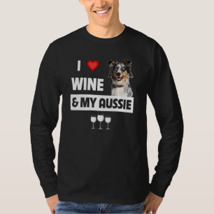 T-shirt J'Aime Le Vin Et Mon Aussie Maman Papa Australien