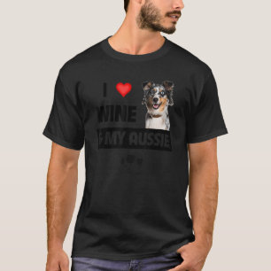 T-shirt J'Aime Le Vin Et Mon Aussie Maman Papa Australien
