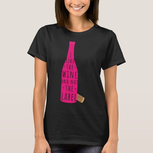 T-shirt J'Aime Le Vin Et Non Le Étiquette (Devant)