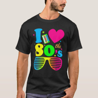T-shirt J'Aime Le Vintage Rétro Des Années 80