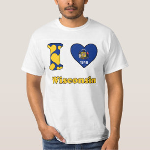 T-shirt J'aime le Wisconsin