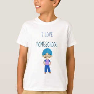T-shirt J'aime l'école familiale Multiculture
