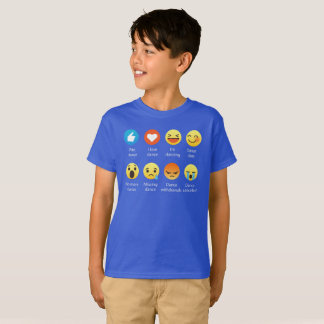 T-shirt J'aime l'émoticône de DANSE (emoji) (la police