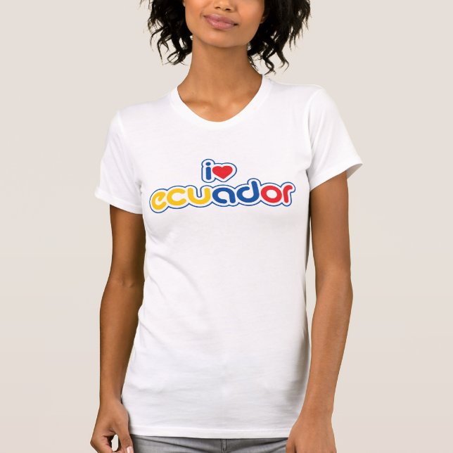 T-shirt j'aime l'Equateur (Devant)