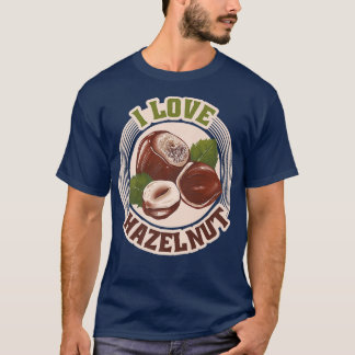 T-shirt J'aime les amoureux des noisettes cadeaux automneT