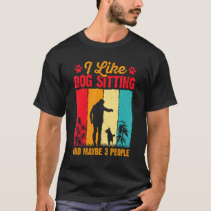 T-shirt J'Aime Les Animaux Assis Et Peut-Être Trois Person
