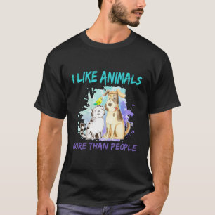 T-shirt J'Aime Les Animaux Plus Que Les Gens