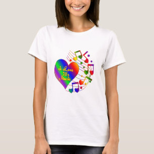 T-shirt J'aime les années 70 la musique