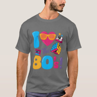 T-shirt J'aime les années 80 Classique 80s Rétro Vintage 1
