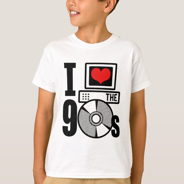 T-shirt J'Aime Les Années 90 (Devant)