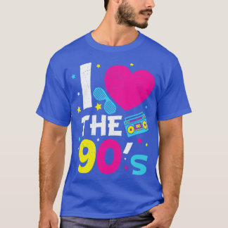 T-shirt J'aime les années 90 J'ai le coeur des années 90