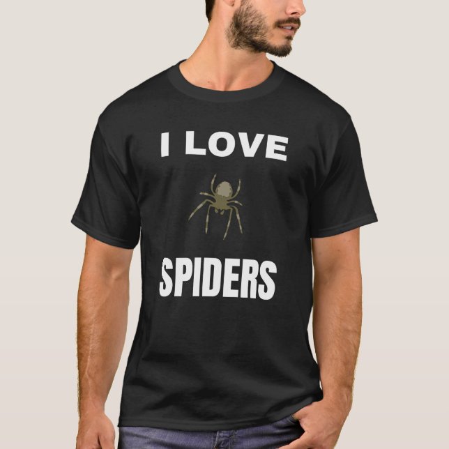 T-shirt J'aime les araignées (Devant)