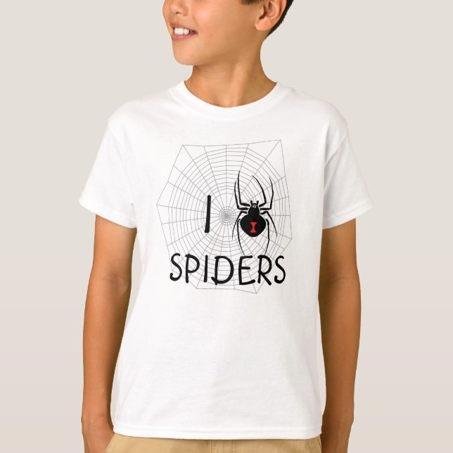 T-shirt J'aime les araignées chemise (Devant)